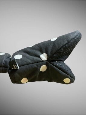 Kate Spade New York Black Polka Dot Mini Oven Mitts Set of 2 NWT